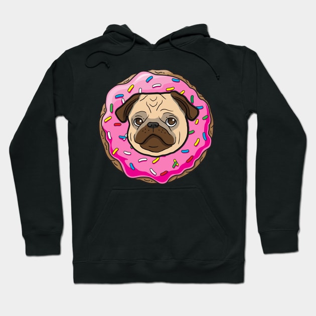 Pug Donut Hoodie by Plushism